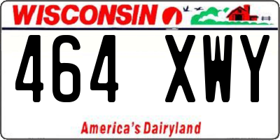 WI license plate 464XWY