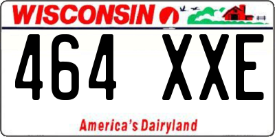 WI license plate 464XXE