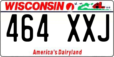 WI license plate 464XXJ