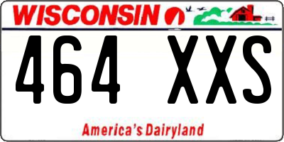 WI license plate 464XXS