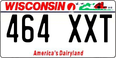 WI license plate 464XXT