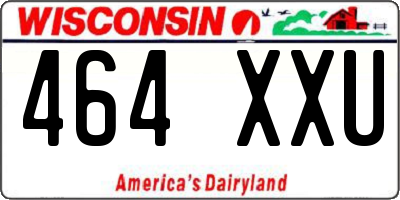 WI license plate 464XXU