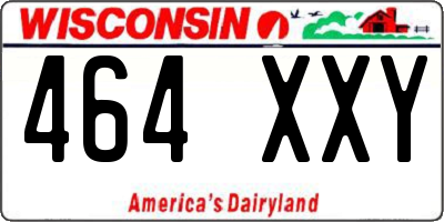 WI license plate 464XXY