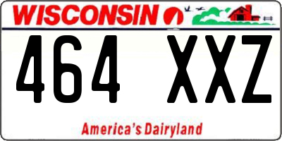 WI license plate 464XXZ