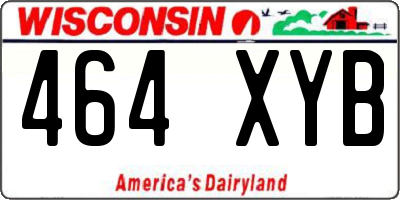 WI license plate 464XYB