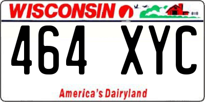 WI license plate 464XYC