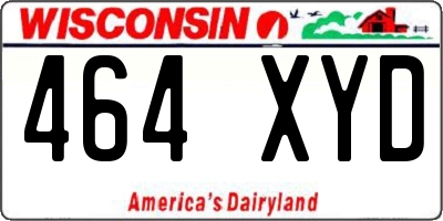 WI license plate 464XYD