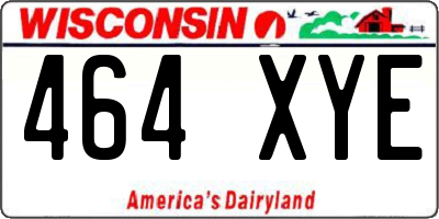 WI license plate 464XYE