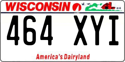 WI license plate 464XYI