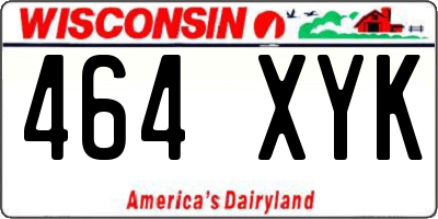 WI license plate 464XYK
