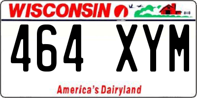 WI license plate 464XYM