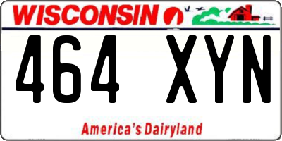 WI license plate 464XYN