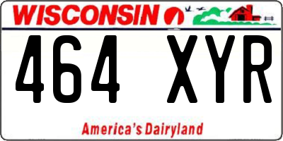 WI license plate 464XYR