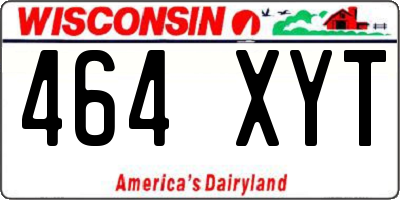 WI license plate 464XYT