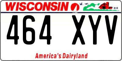 WI license plate 464XYV