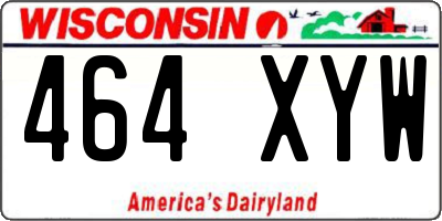 WI license plate 464XYW
