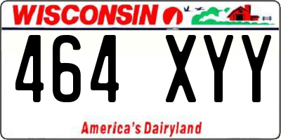 WI license plate 464XYY