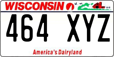 WI license plate 464XYZ