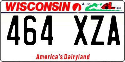 WI license plate 464XZA