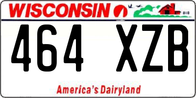 WI license plate 464XZB