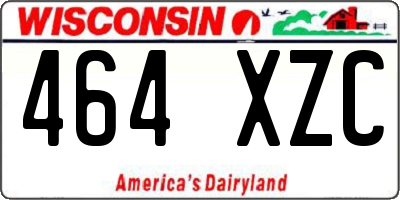 WI license plate 464XZC