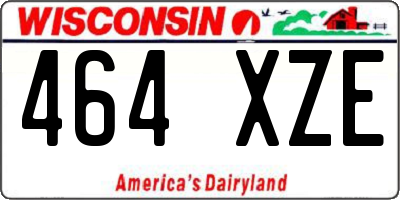 WI license plate 464XZE