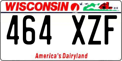 WI license plate 464XZF