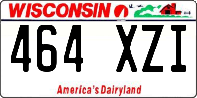 WI license plate 464XZI