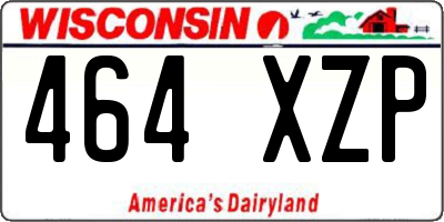 WI license plate 464XZP