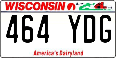 WI license plate 464YDG