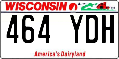 WI license plate 464YDH