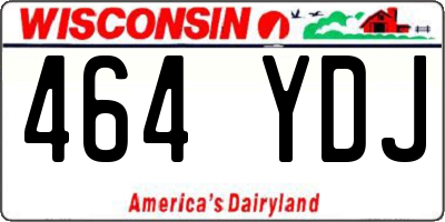 WI license plate 464YDJ