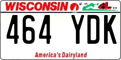 WI license plate 464YDK
