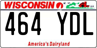 WI license plate 464YDL