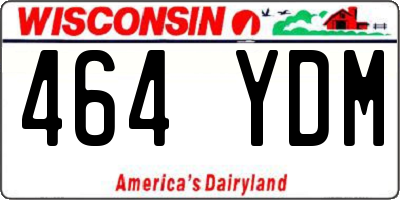 WI license plate 464YDM