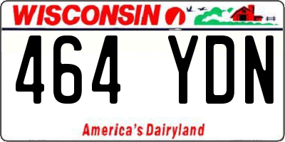 WI license plate 464YDN