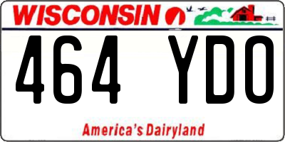 WI license plate 464YDO
