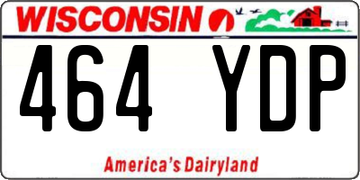 WI license plate 464YDP