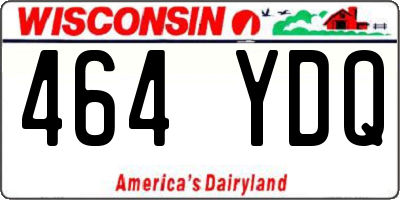 WI license plate 464YDQ