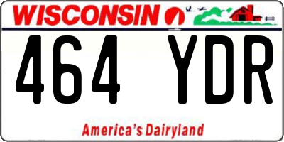 WI license plate 464YDR
