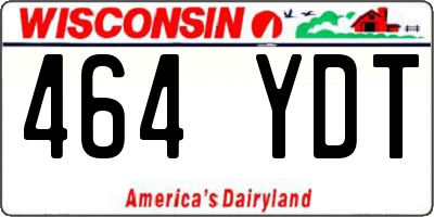 WI license plate 464YDT