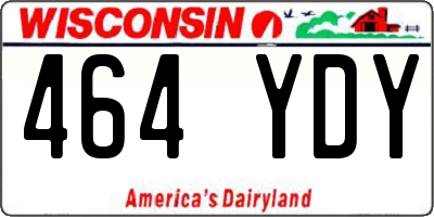 WI license plate 464YDY