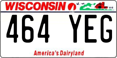 WI license plate 464YEG