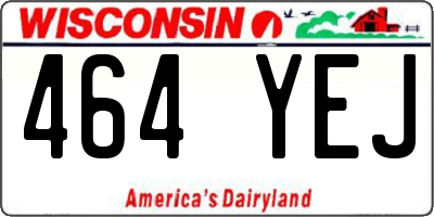 WI license plate 464YEJ
