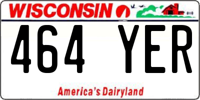 WI license plate 464YER