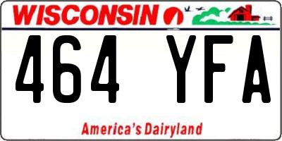 WI license plate 464YFA