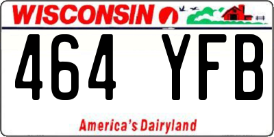 WI license plate 464YFB