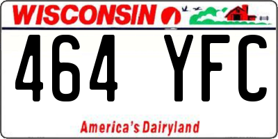 WI license plate 464YFC