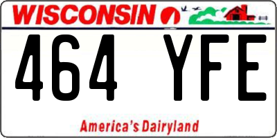 WI license plate 464YFE