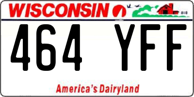 WI license plate 464YFF
